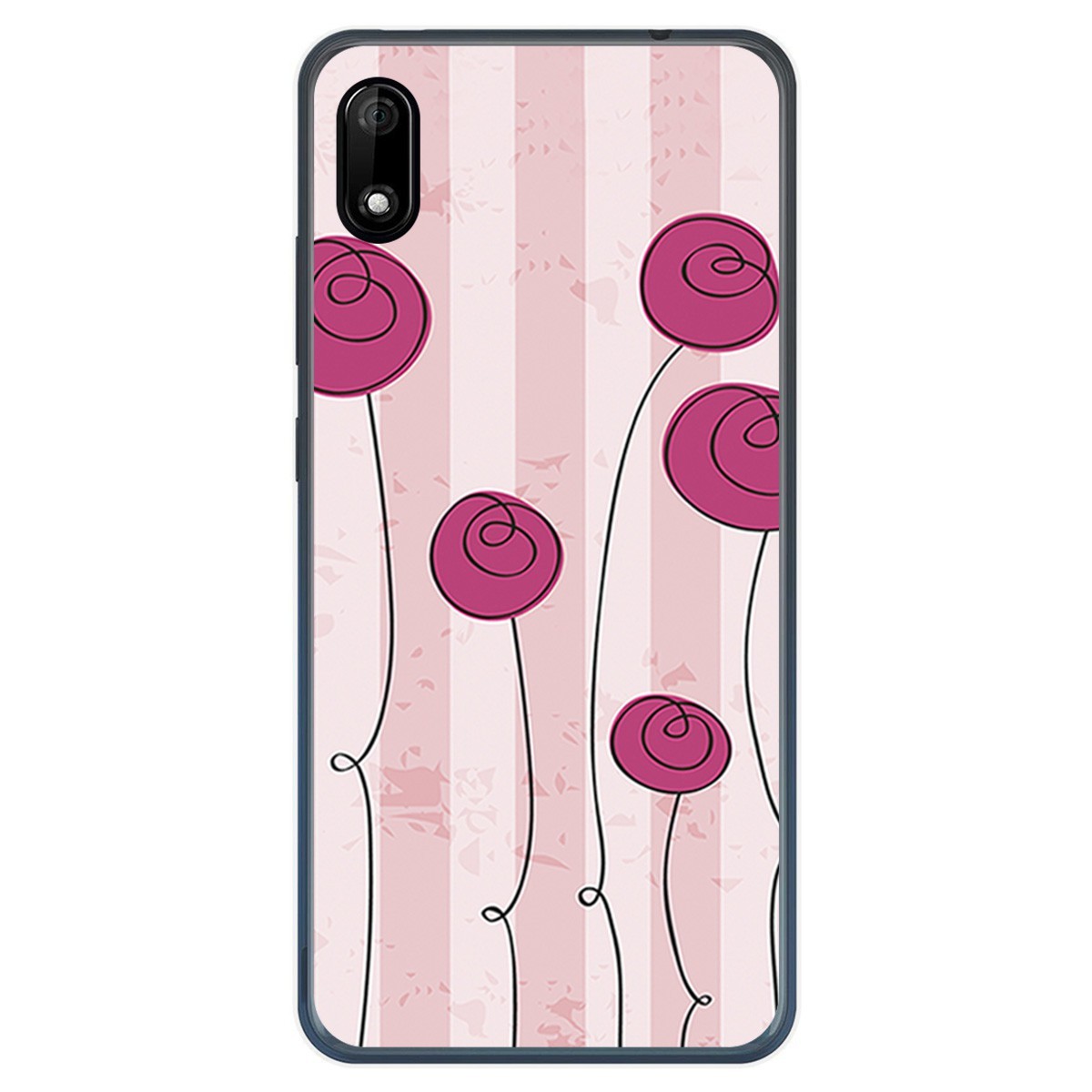 Funda Gel Tpu para Wiko Y70 diseño Flores Vintage Dibujos