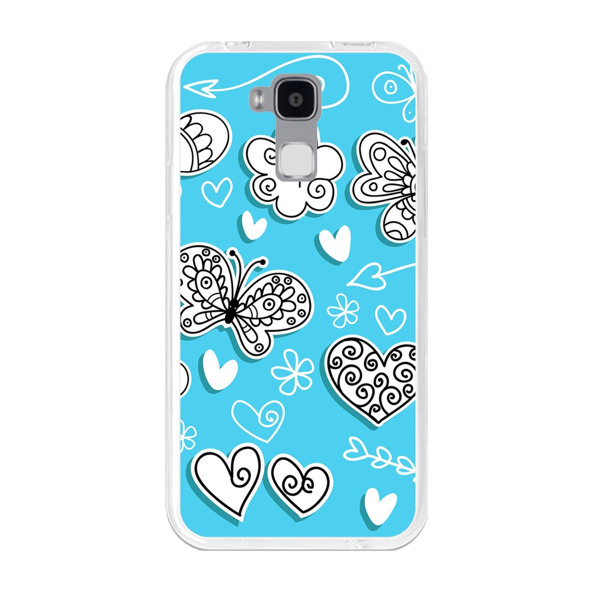 Funda Gel Tpu para Doogee Y6 / Y6C Diseño Mariposas Dibujos