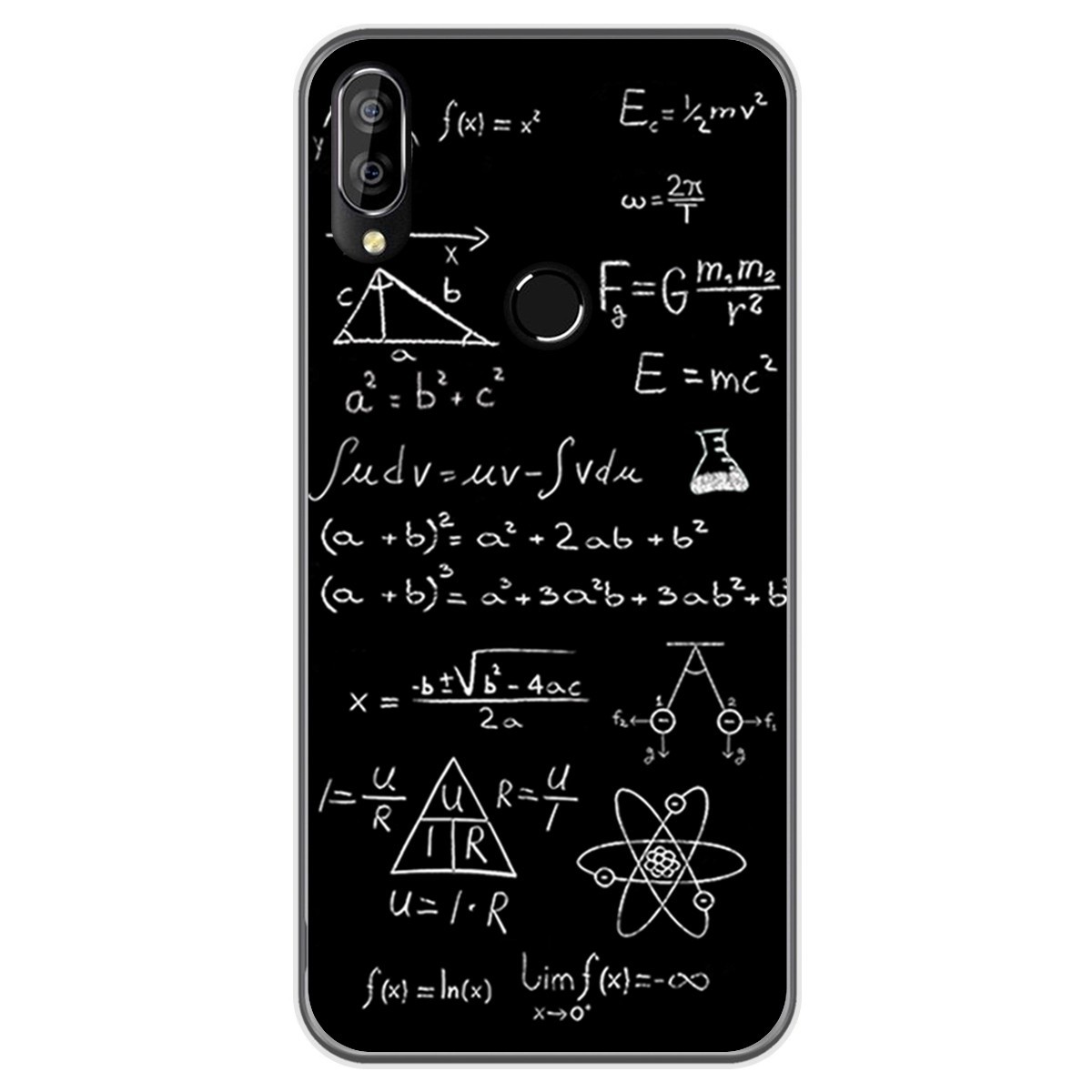 Funda Gel Tpu para Oukitel C16 Pro diseño Formulas Dibujos