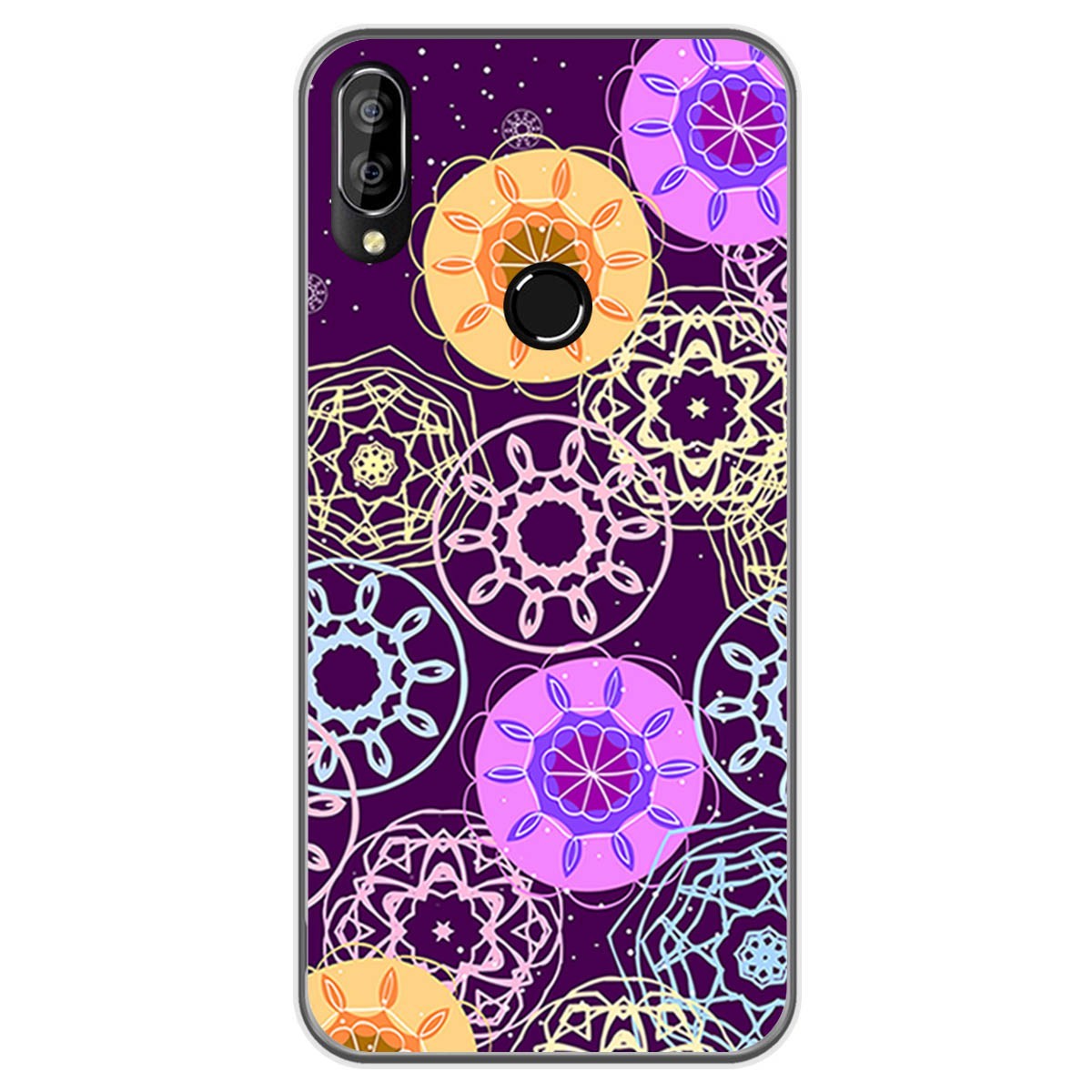 Funda Gel Tpu para Oukitel C16 Pro diseño Radial Dibujos