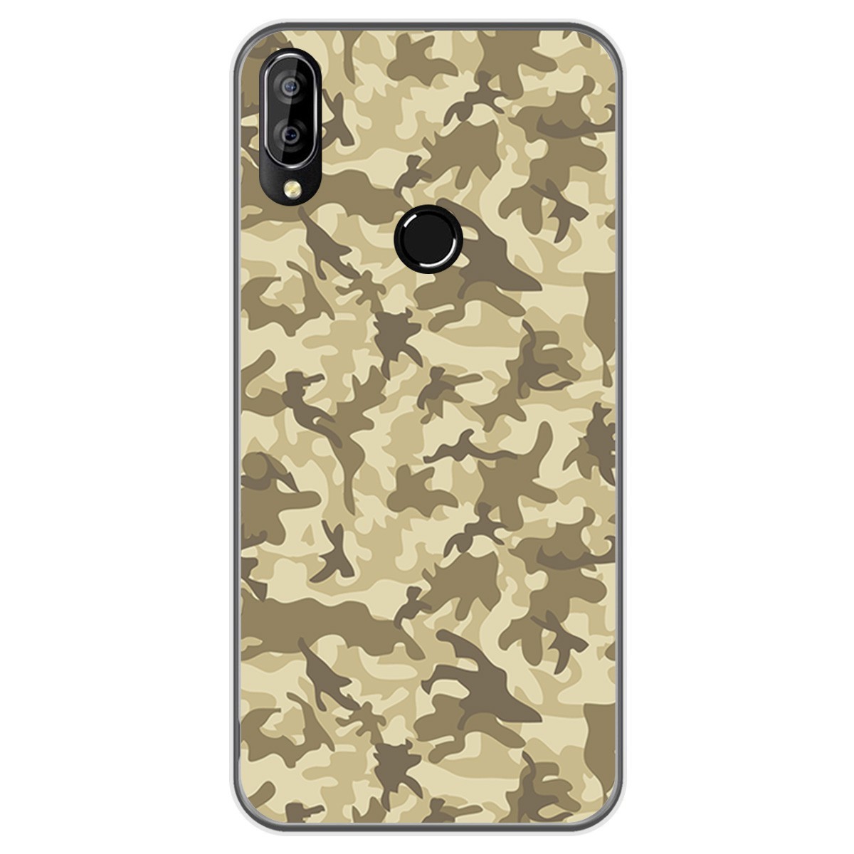 Funda Gel Tpu para Oukitel C16 Pro diseño Sand Camuflaje Dibujos