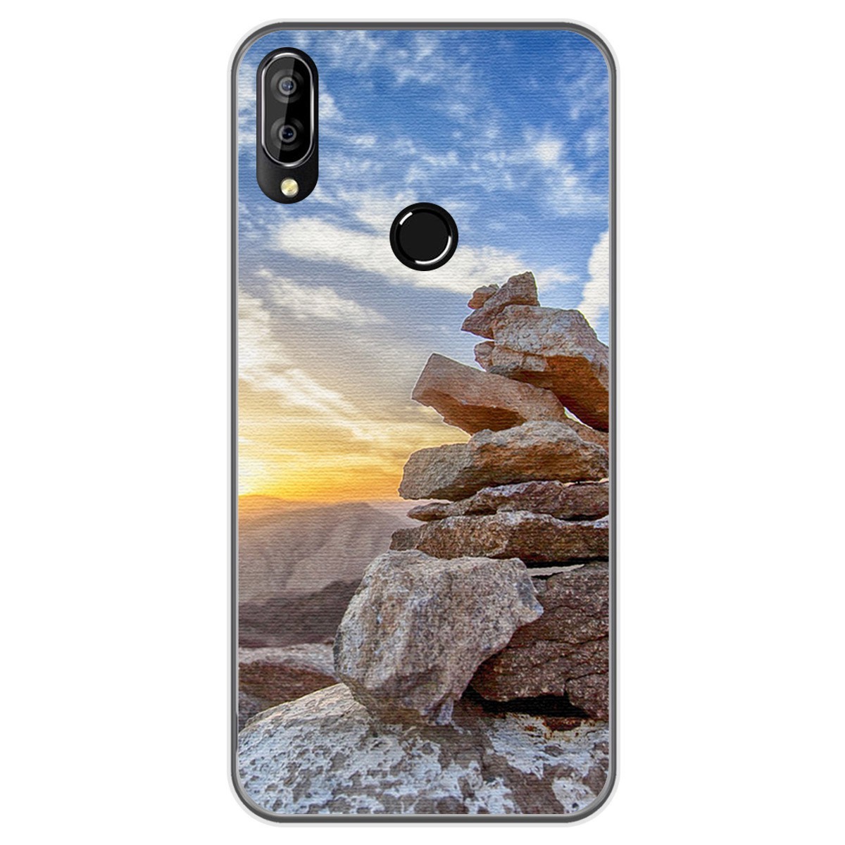 Funda Gel Tpu para Oukitel C16 Pro diseño Sunset Dibujos