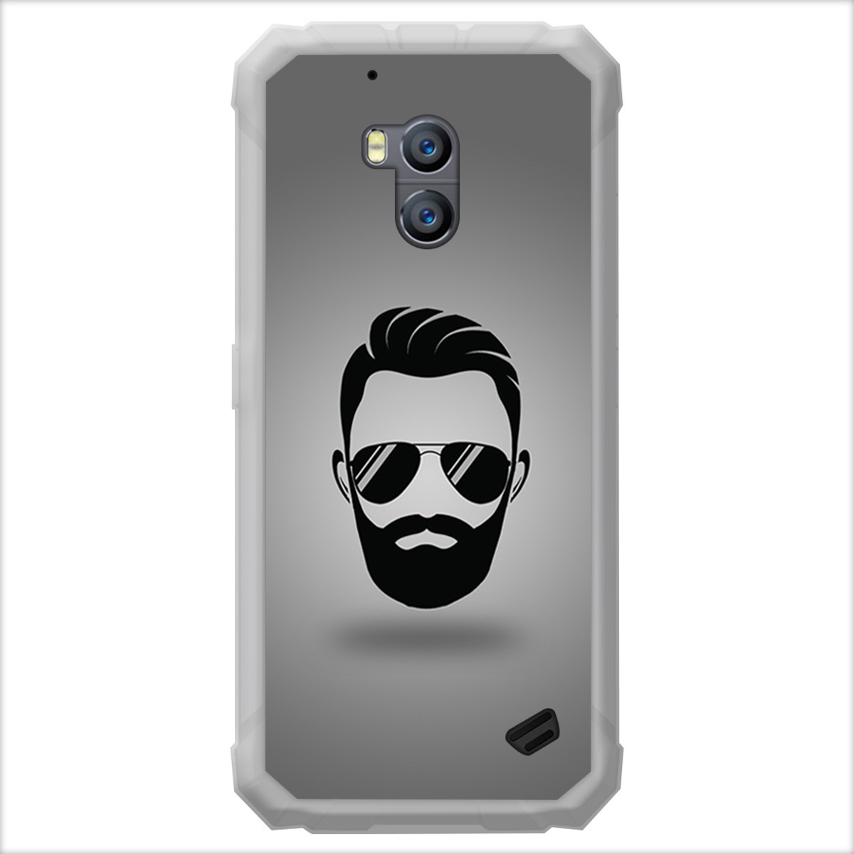 Funda Gel Tpu para Ulefone Armor X2 diseño Barba Dibujos