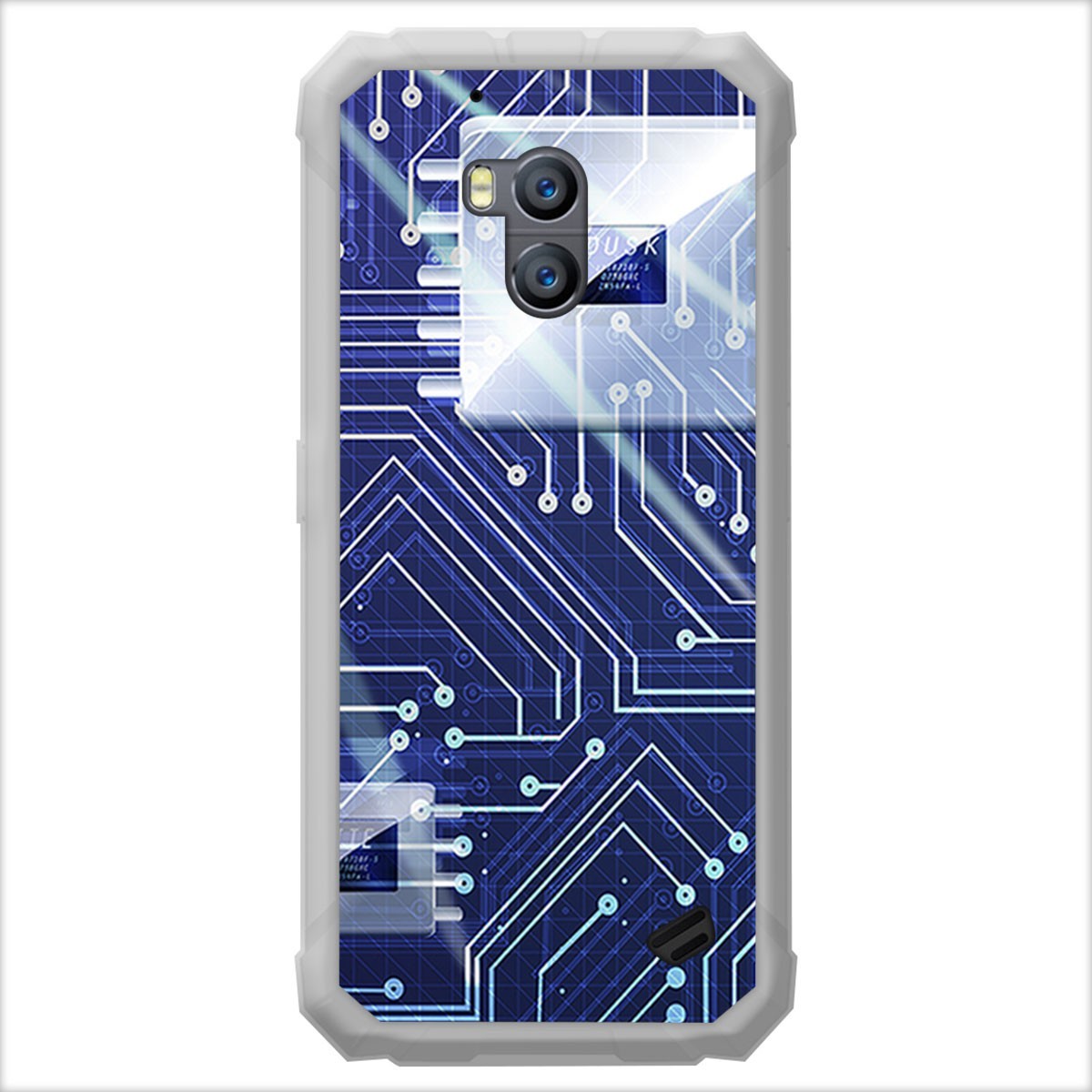 Funda Gel Tpu para Ulefone Armor X2 diseño Circuito Dibujos