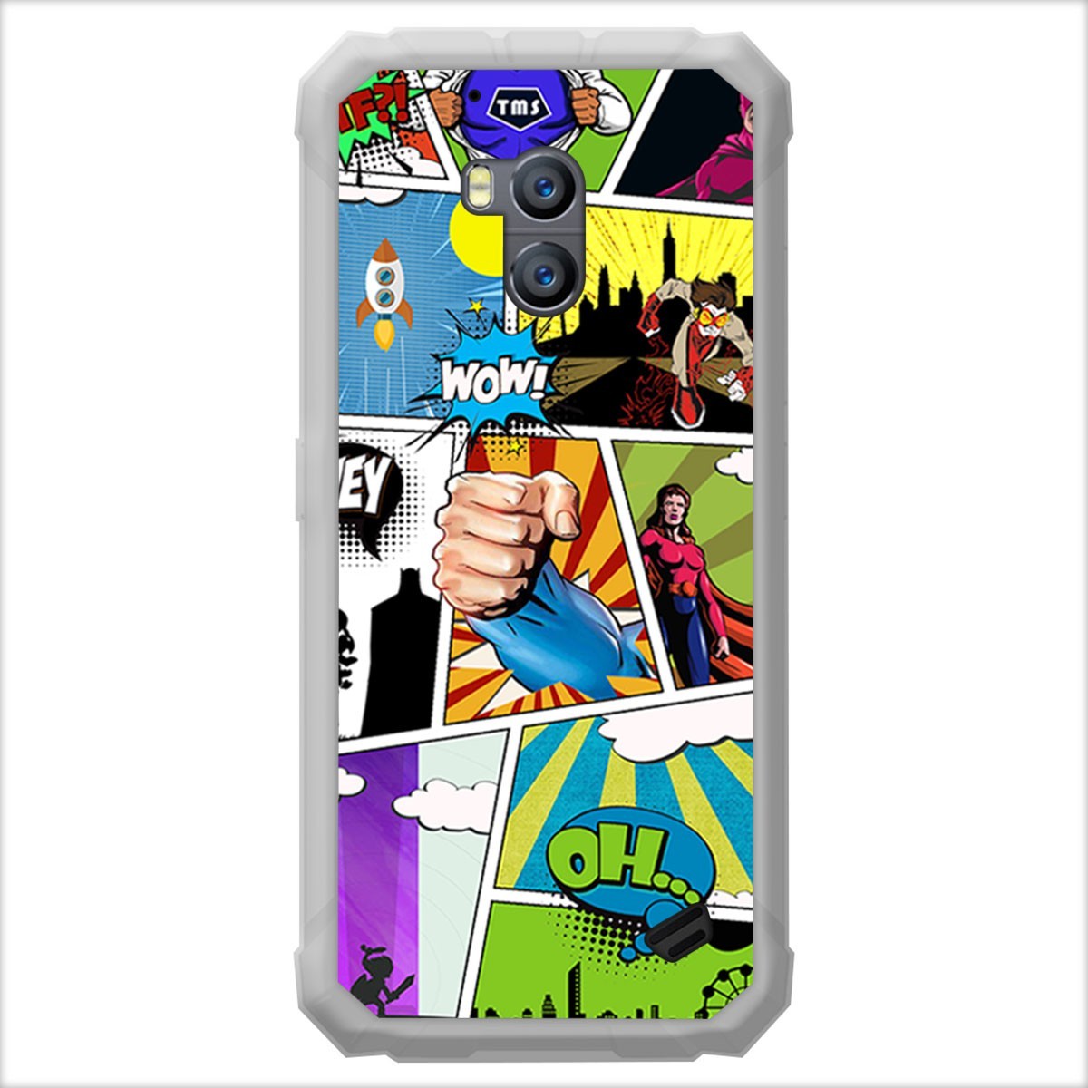 Funda Gel Tpu para Ulefone Armor X2 diseño Comic Dibujos