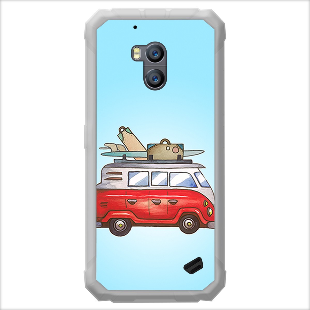 Funda Gel Tpu para Ulefone Armor X2 diseño Furgoneta Dibujos