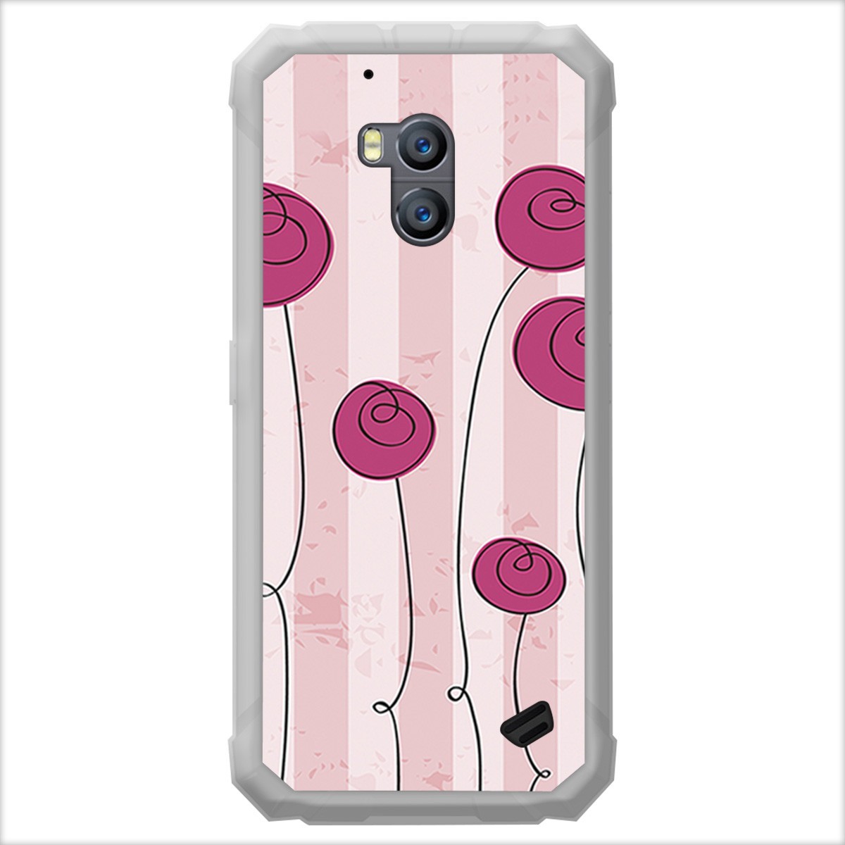 Funda Gel Tpu para Ulefone Armor X2 diseño Flores Vintage Dibujos