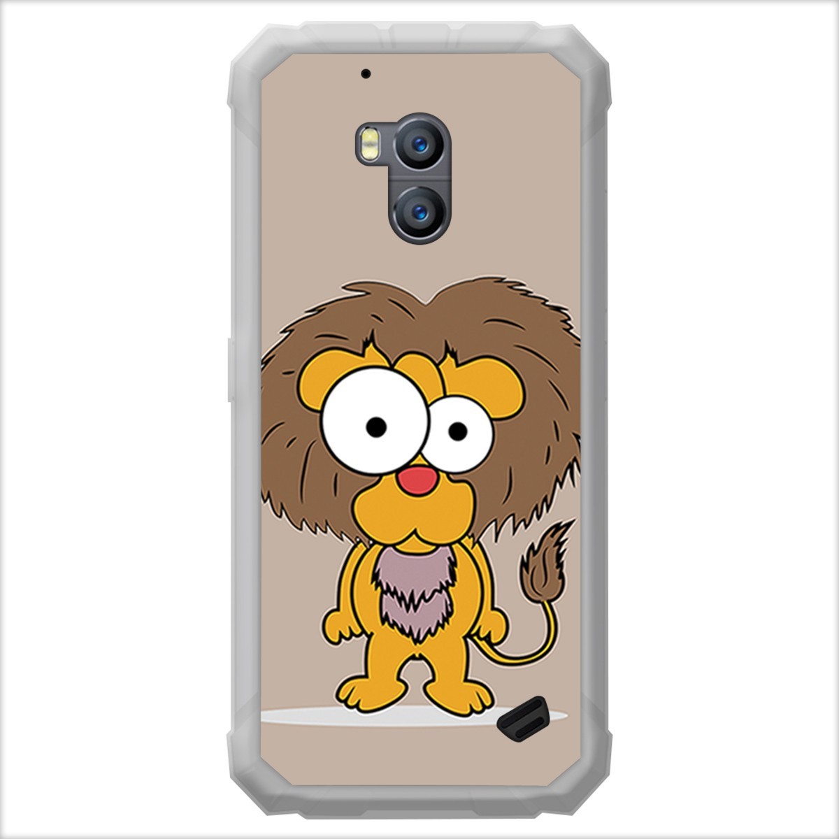 Funda Gel Tpu para Ulefone Armor X2 diseño Leon Dibujos
