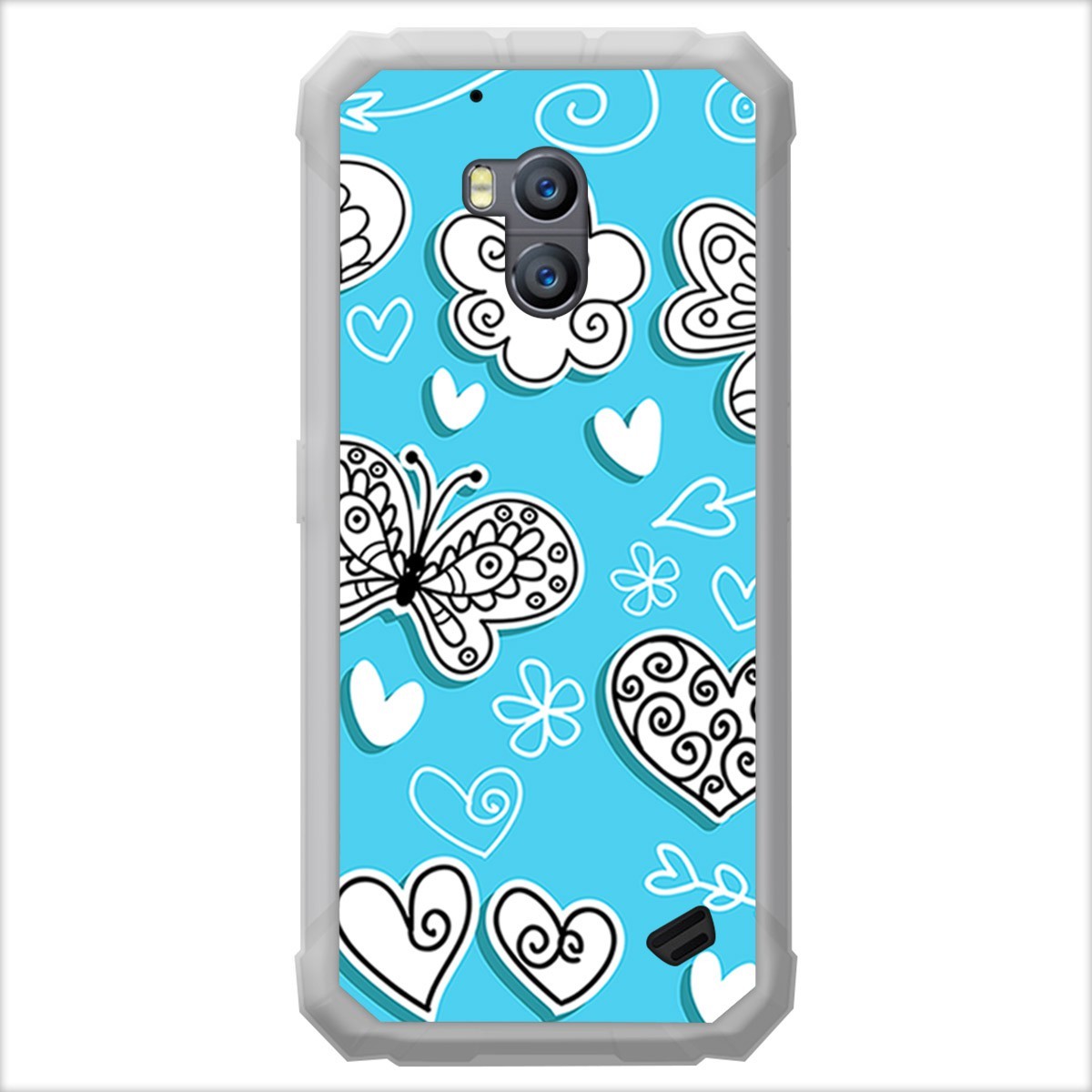 Funda Gel Tpu para Ulefone Armor X2 diseño Mariposas Dibujos