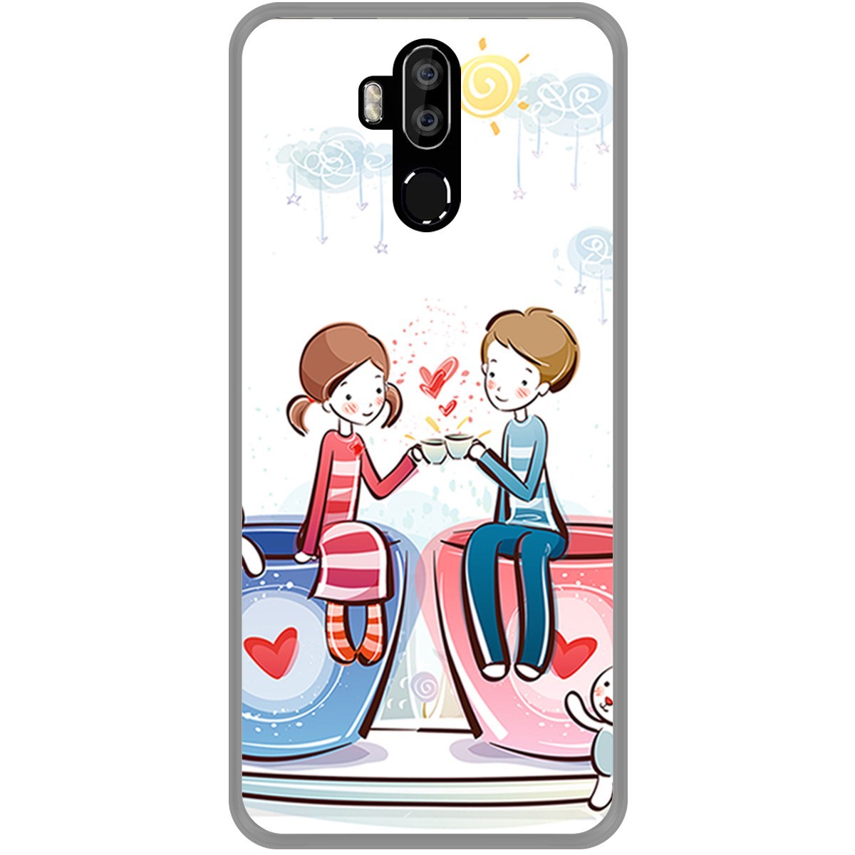 Funda Gel Tpu para Leagoo M13 diseño Café Dibujos