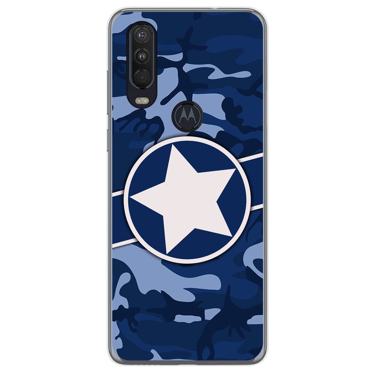 Funda Gel Tpu para Motorola One Action diseño Camuflaje 03 Dibujos