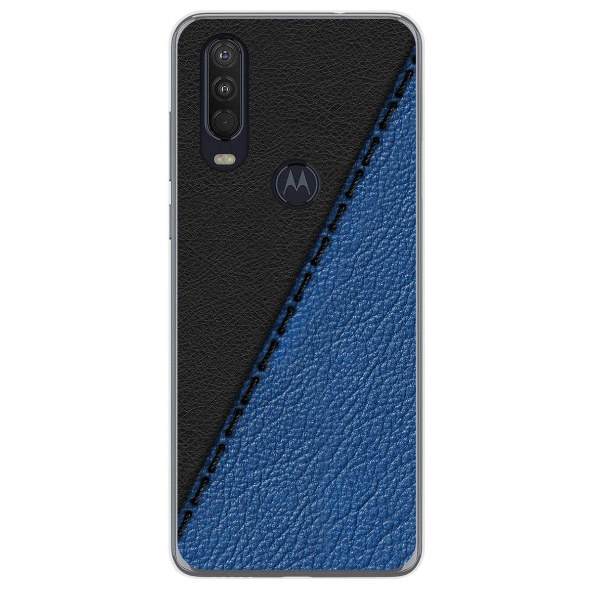 Funda Gel Tpu para Motorola One Action diseño Cuero 02 Dibujos