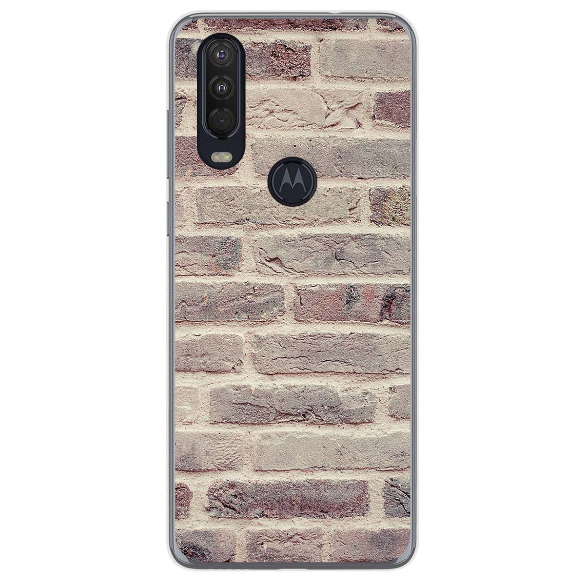 Funda Gel Tpu para Motorola One Action diseño Ladrillo 01 Dibujos