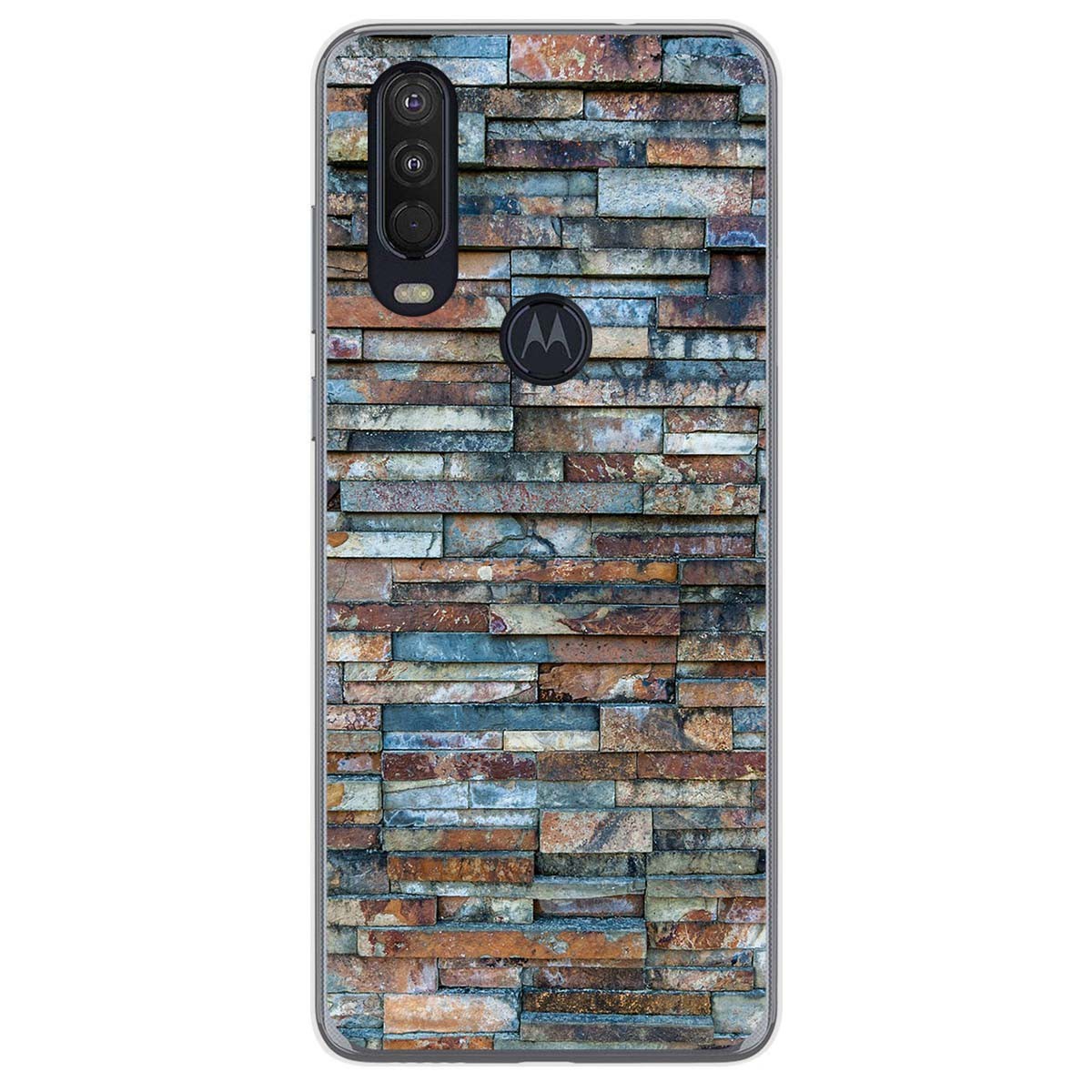 Funda Gel Tpu para Motorola One Action diseño Ladrillo 05 Dibujos