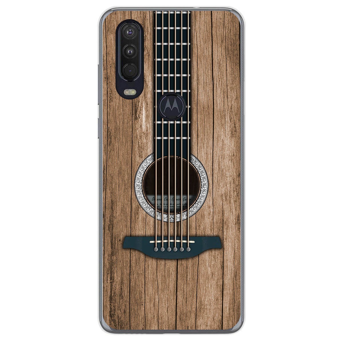 Funda Gel Tpu para Motorola One Action diseño Madera 11 Dibujos