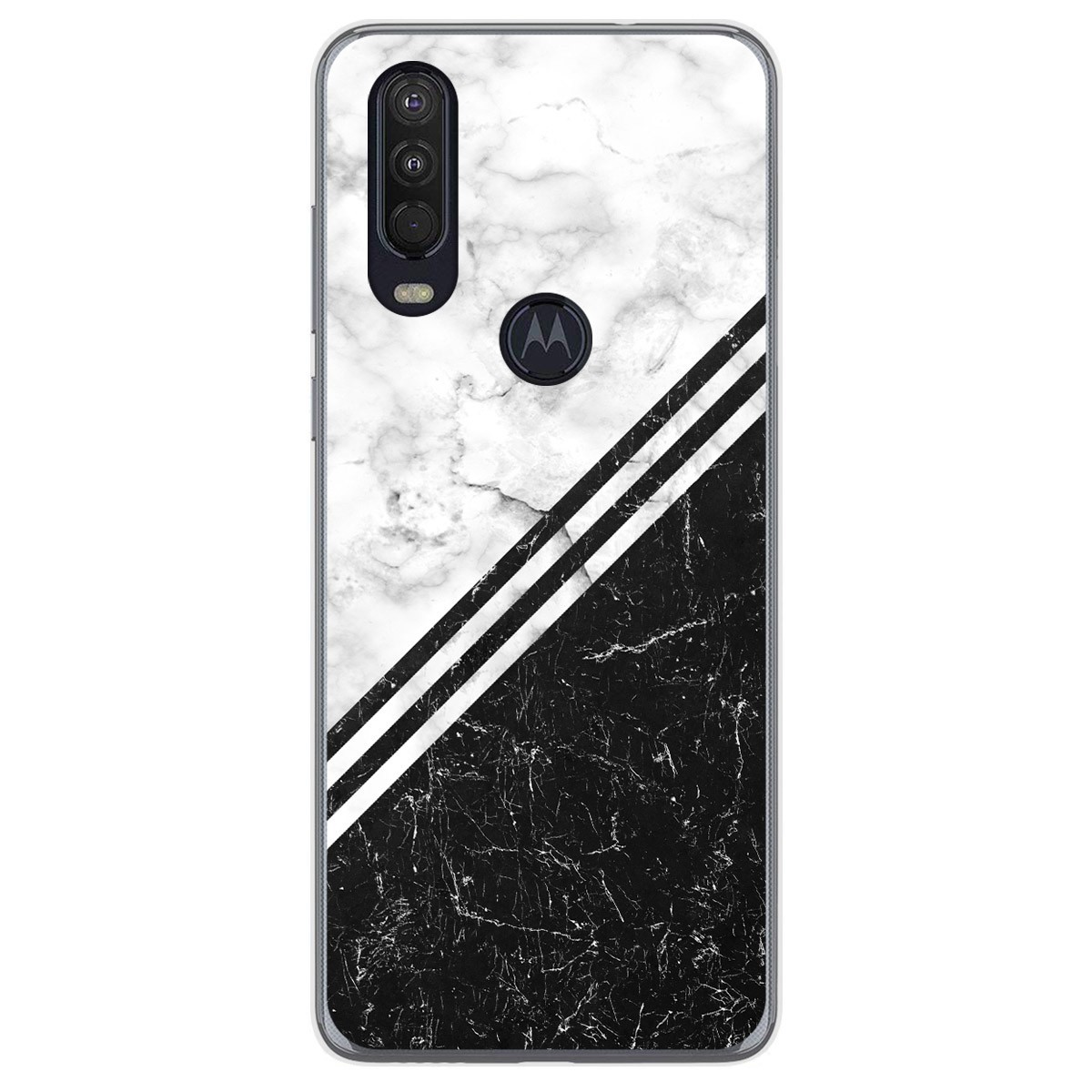 Funda Gel Tpu para Motorola One Action diseño Mármol 01 Dibujos