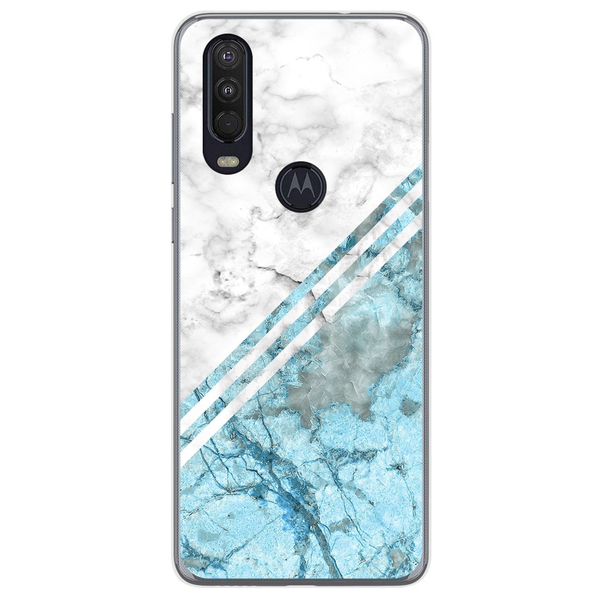 Funda Gel Tpu para Motorola One Action diseño Mármol 02 Dibujos