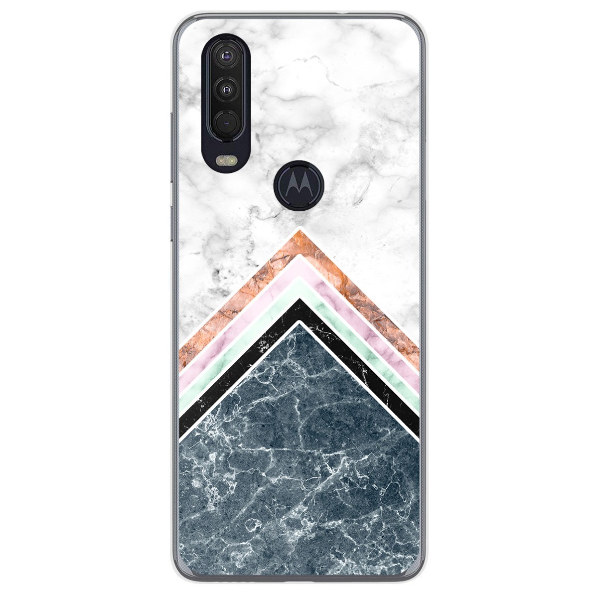 Funda Gel Tpu para Motorola One Action diseño Mármol 05 Dibujos