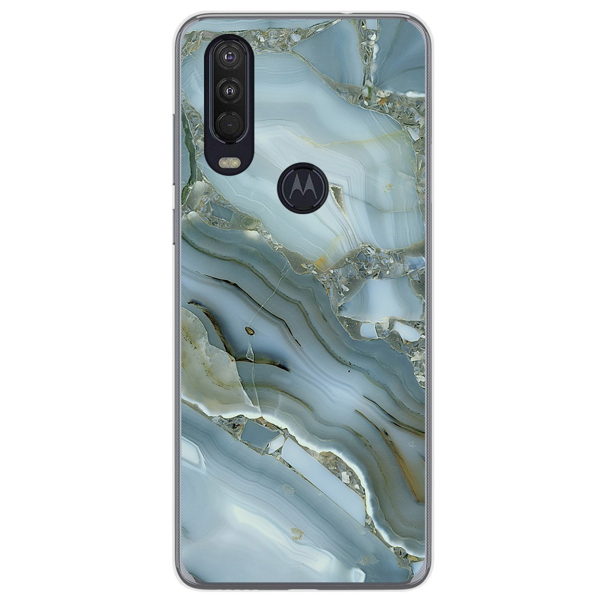 Funda Gel Tpu para Motorola One Action diseño Mármol 09 Dibujos