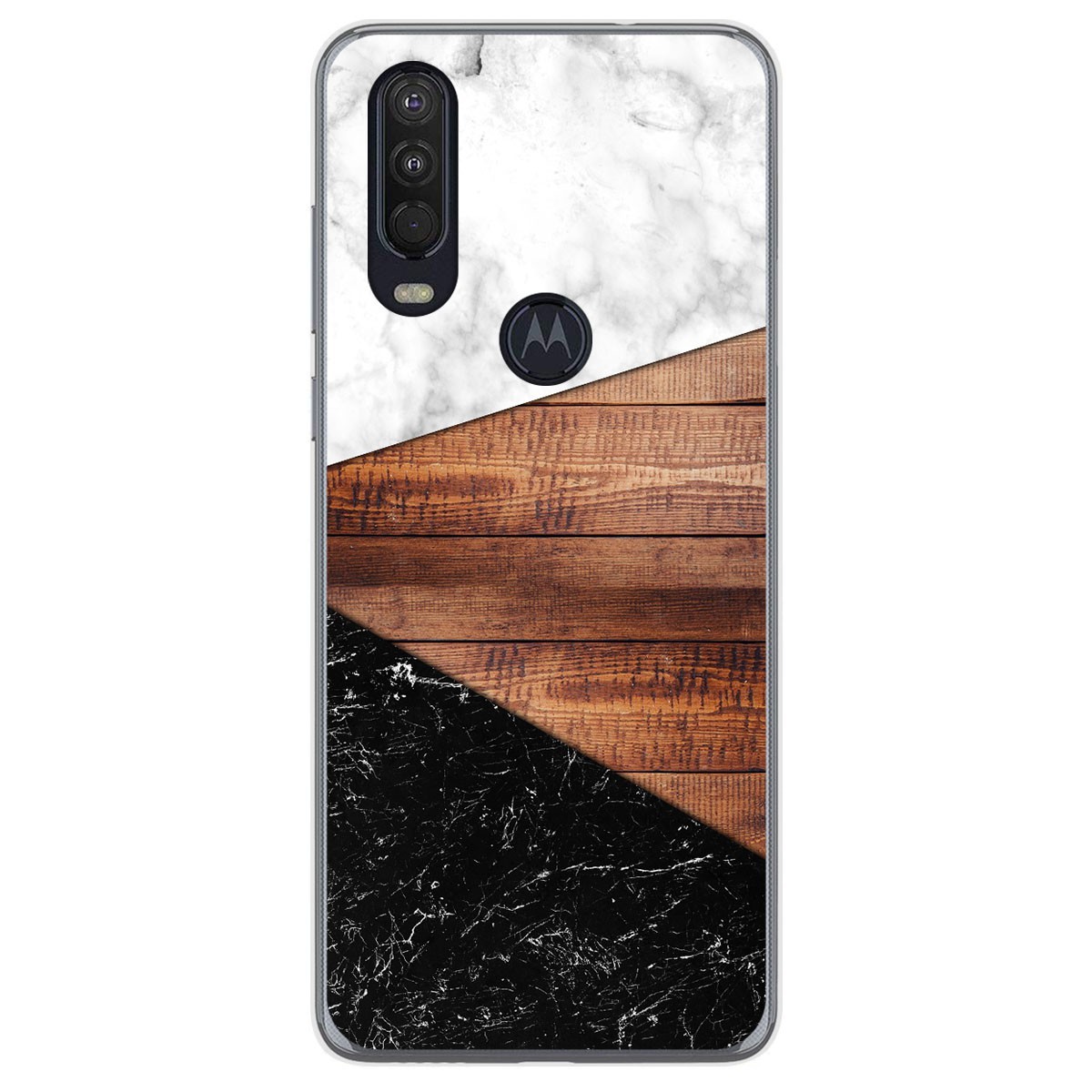 Funda Gel Tpu para Motorola One Action diseño Mármol 11 Dibujos