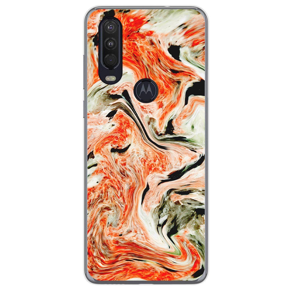Funda Gel Tpu para Motorola One Action diseño Mármol 12 Dibujos