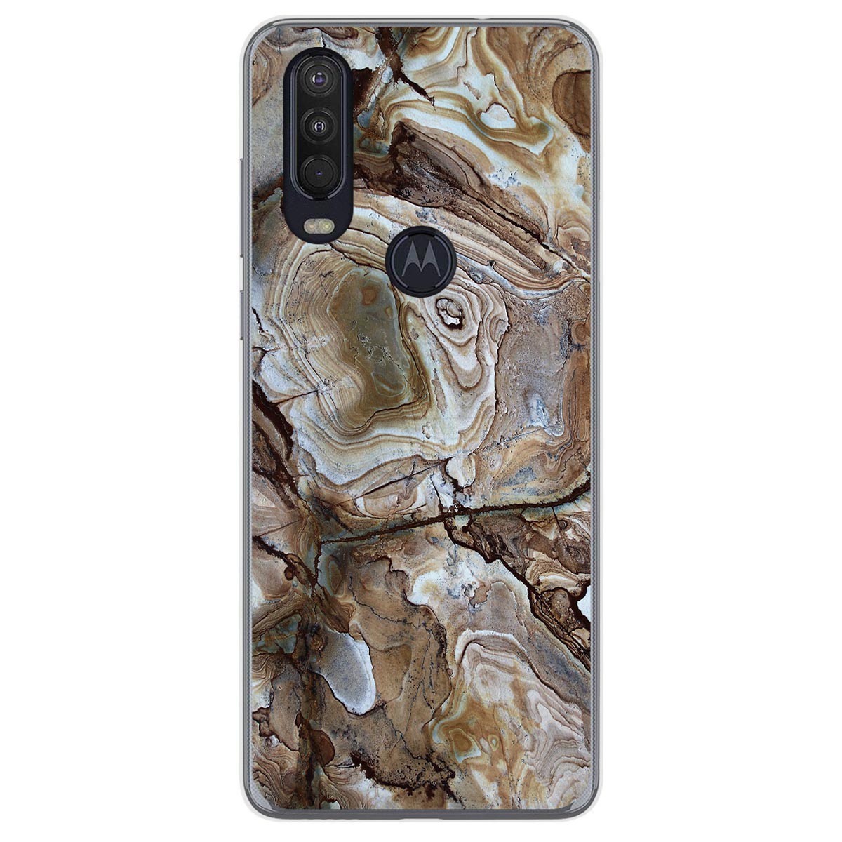 Funda Gel Tpu para Motorola One Action diseño Mármol 14 Dibujos