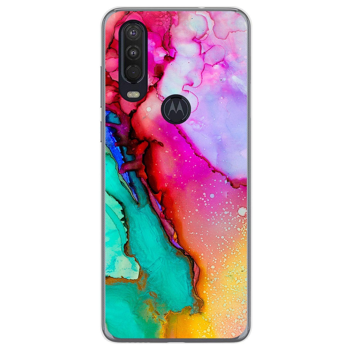 Funda Gel Tpu para Motorola One Action diseño Mármol 15 Dibujos