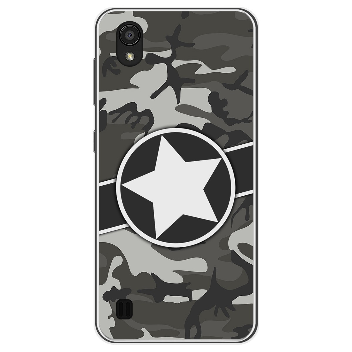 Funda Gel Tpu para Zte Blade A5 2019 diseño Camuflaje 02 Dibujos