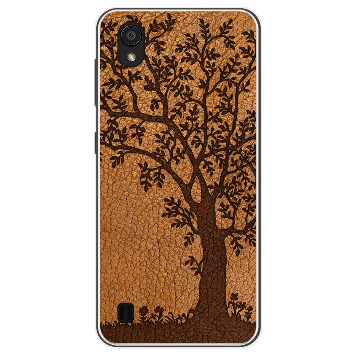 Funda Gel Tpu para Zte Blade A5 2019 diseño Cuero 03 Dibujos