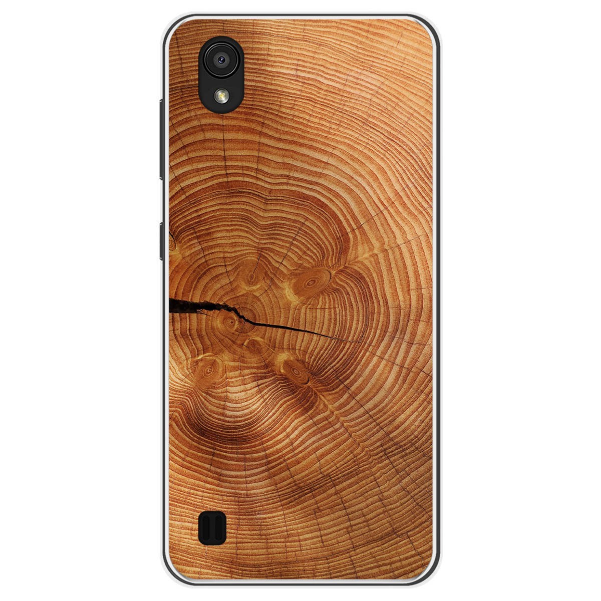 Funda Gel Tpu para Zte Blade A5 2019 diseño Madera 04 Dibujos