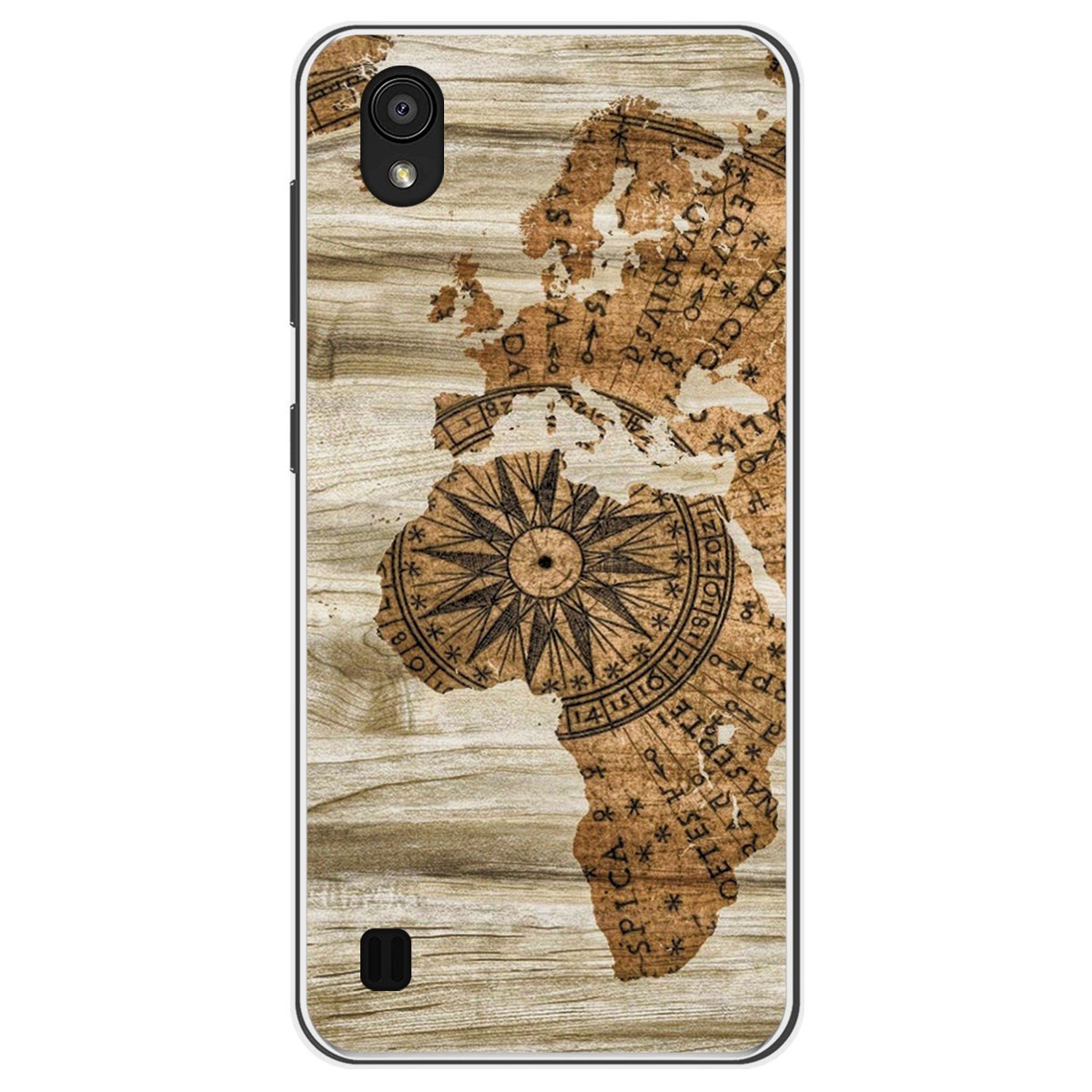 Funda Gel Tpu para Zte Blade A5 2019 diseño Madera 07 Dibujos