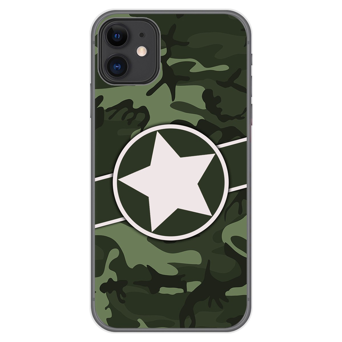 Funda Gel Tpu para Iphone 11 (6.1) diseño Camuflaje 01 Dibujos