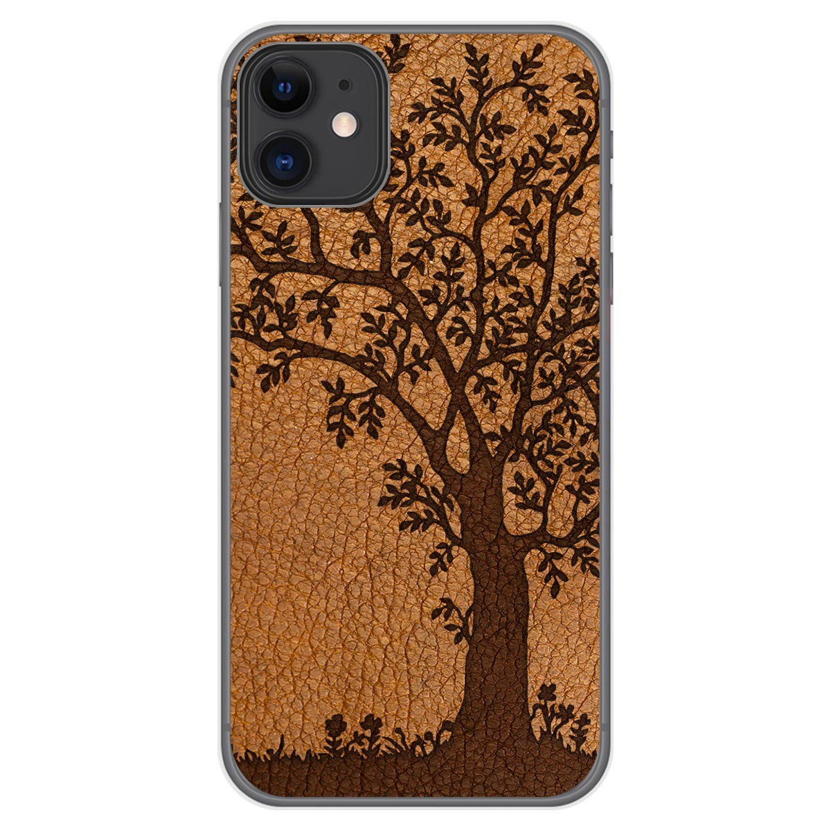 Funda Gel Tpu para Iphone 11 (6.1) diseño Cuero 03 Dibujos