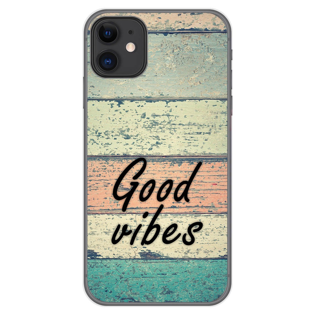 Funda Gel Tpu para Iphone 11 (6.1) diseño Madera 01 Dibujos