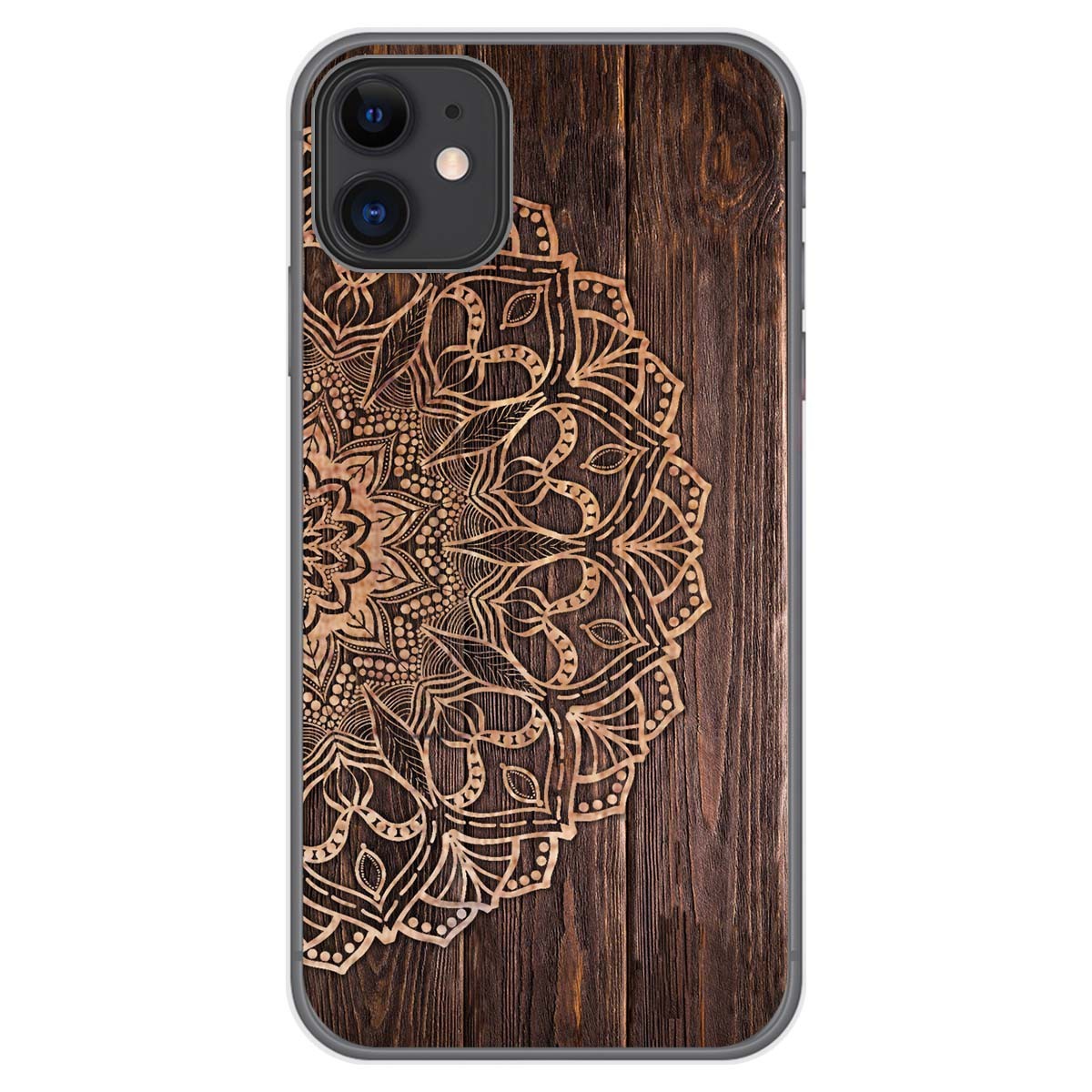 Funda Gel Tpu para Iphone 11 (6.1) diseño Madera 06 Dibujos