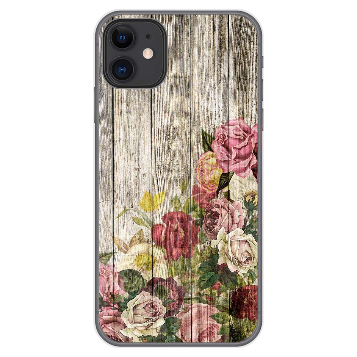 Funda Gel Tpu para Iphone 11 (6.1) diseño Madera 08 Dibujos