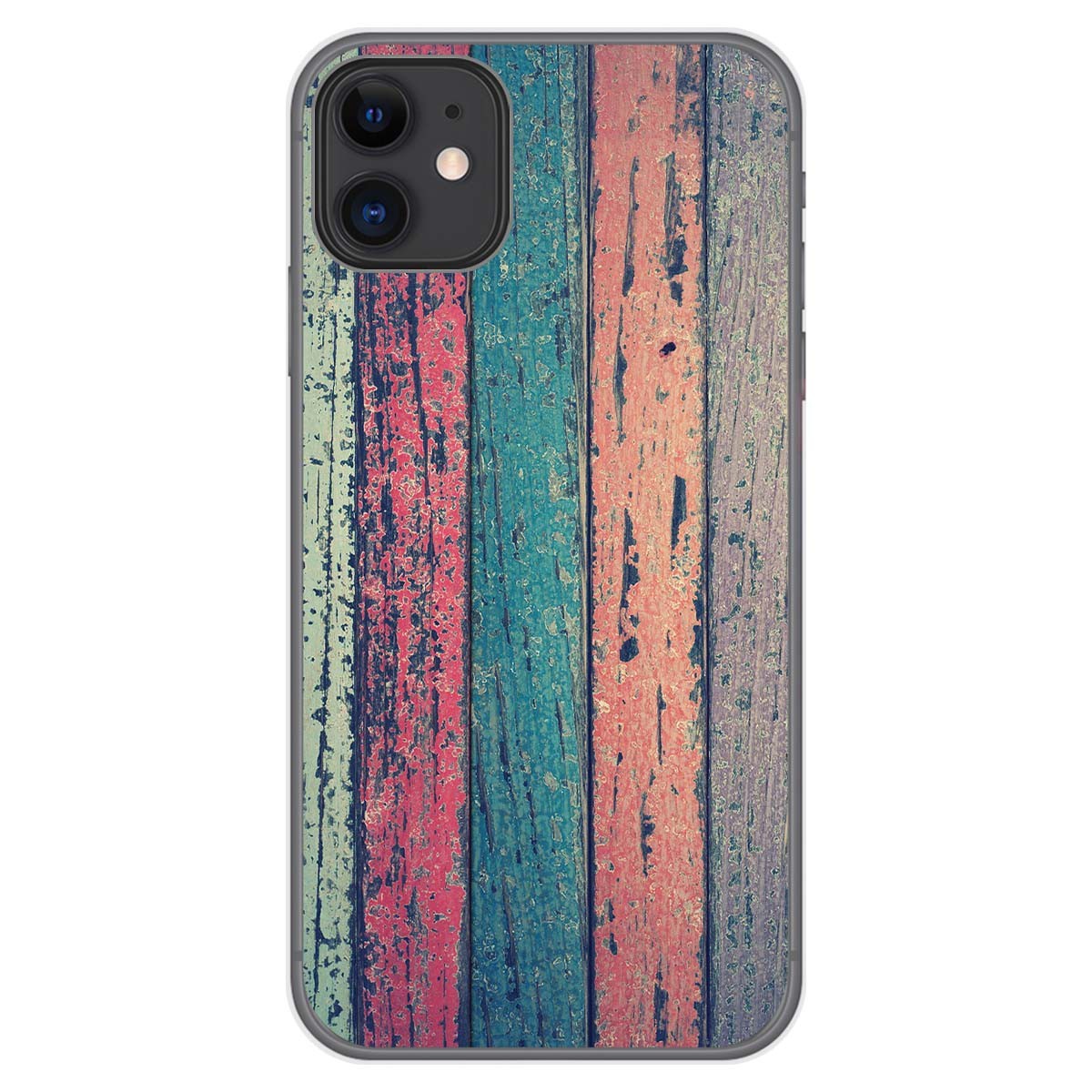 Funda Gel Tpu para Iphone 11 (6.1) diseño Madera 10 Dibujos