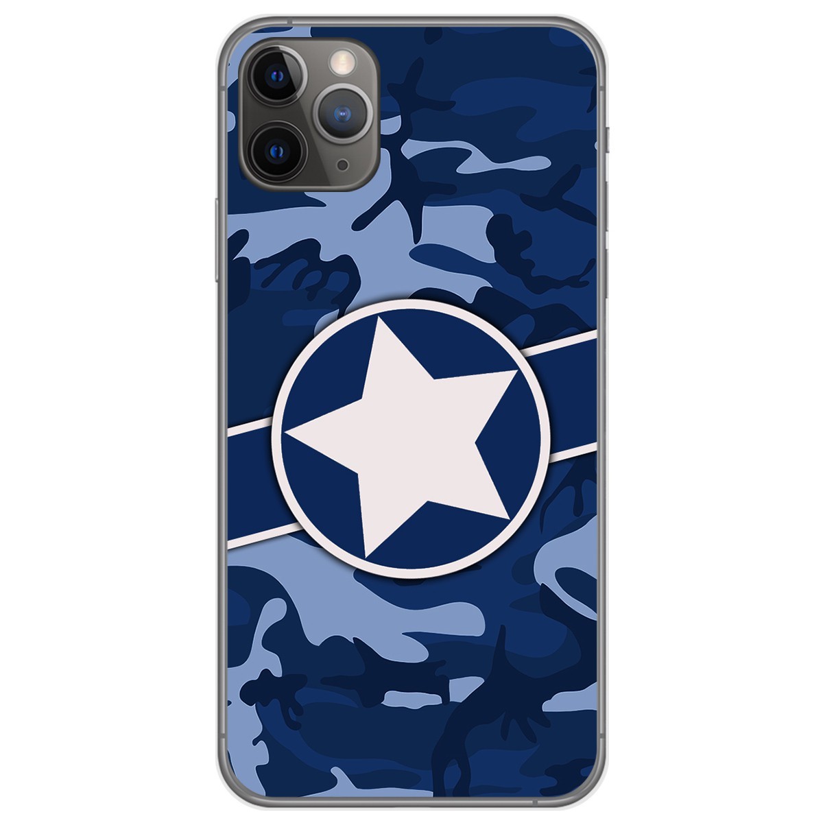 Funda Gel Tpu para Iphone 11 Pro (5.8) diseño Camuflaje 03 Dibujos