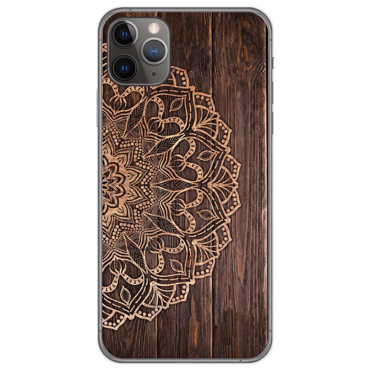Funda Gel Tpu para Iphone 11 Pro (5.8) diseño Madera 06 Dibujos