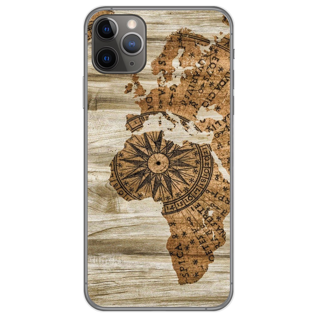 Funda Gel Tpu para Iphone 11 Pro (5.8) diseño Madera 07 Dibujos