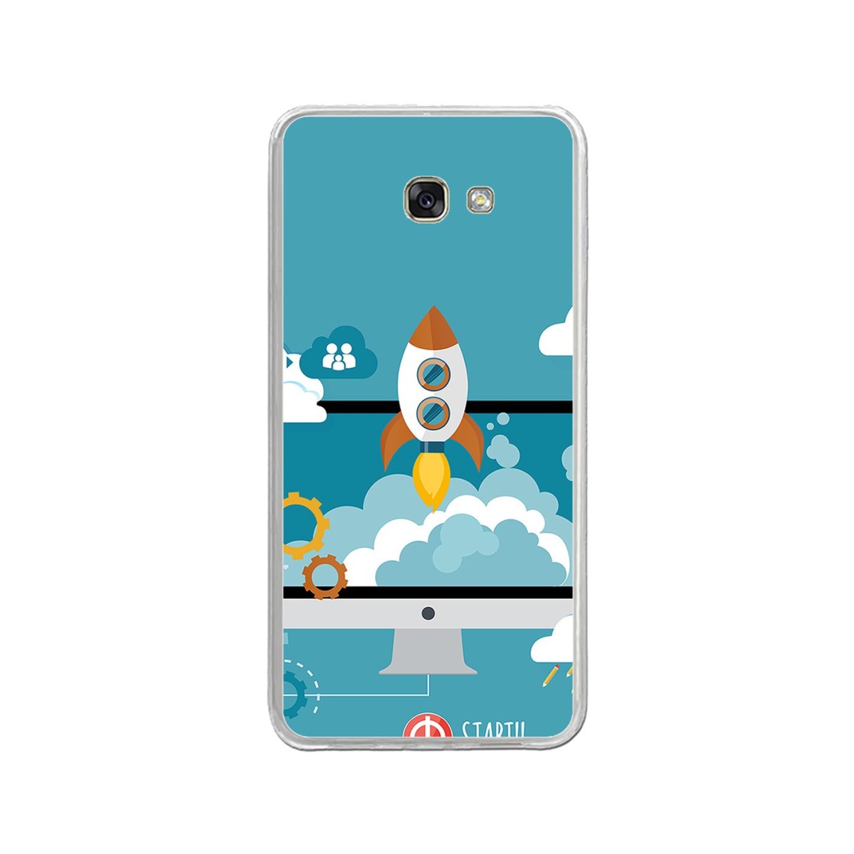 Funda Gel Tpu para Samsung Galaxy A3 (2017) Diseño Cohete Dibujos