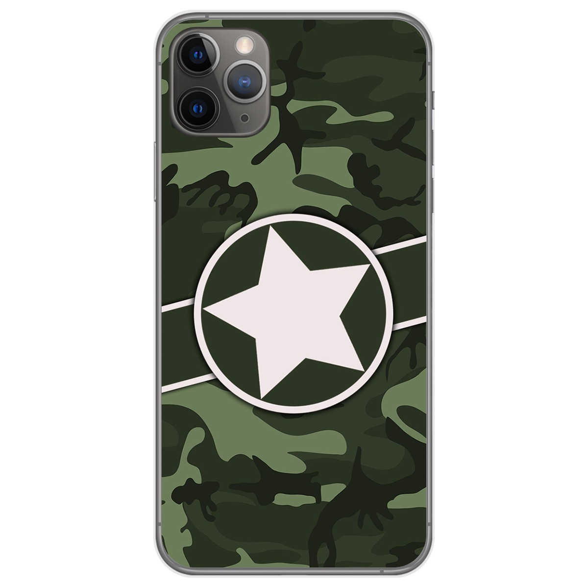 Funda Gel Tpu para Iphone 11 Pro Max (6.5) diseño Camuflaje 01 Dibujos