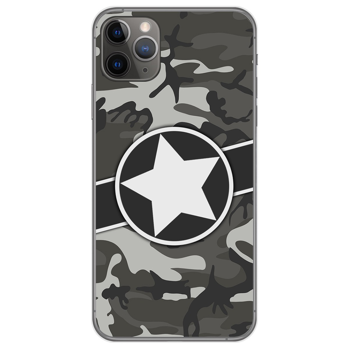 Funda Gel Tpu para Iphone 11 Pro Max (6.5) diseño Camuflaje 02 Dibujos