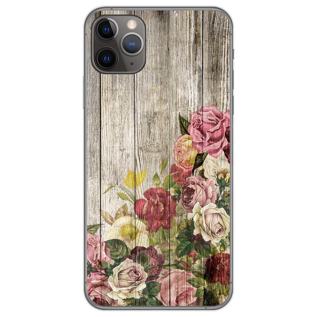 Funda Gel Tpu para Iphone 11 Pro Max (6.5) diseño Madera 08 Dibujos