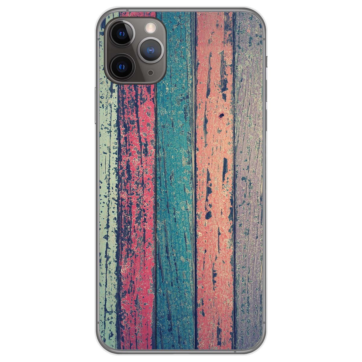 Funda Gel Tpu para Iphone 11 Pro Max (6.5) diseño Madera 10 Dibujos