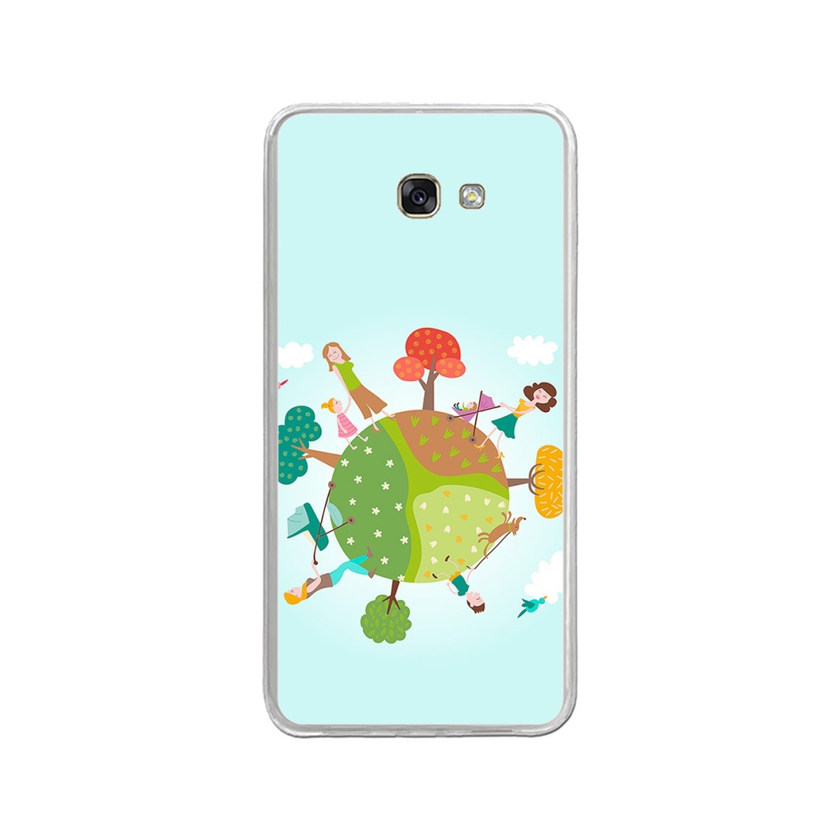 Funda Gel Tpu para Samsung Galaxy A3 (2017) Diseño Familia Dibujos
