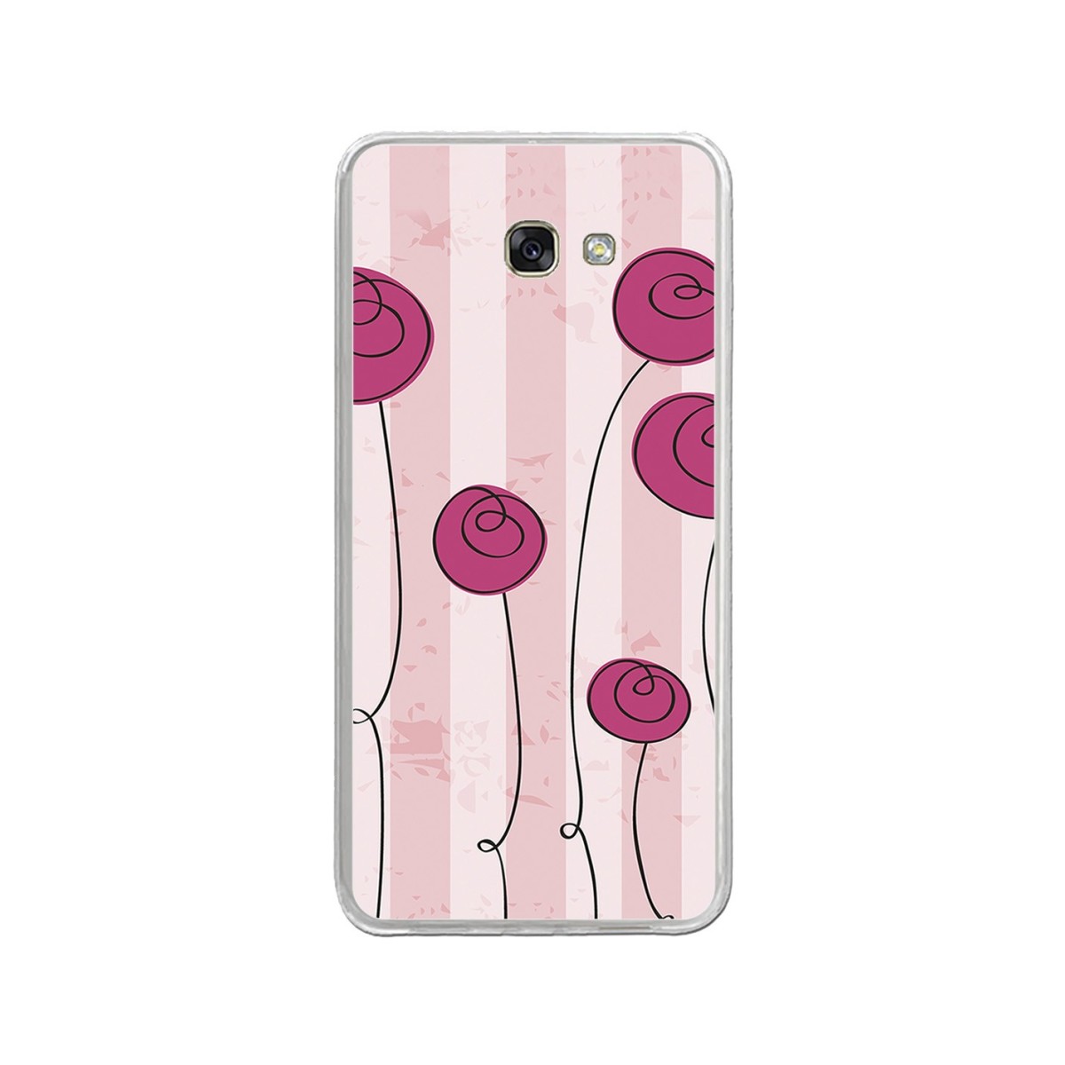 Funda Gel Tpu para Samsung Galaxy A3 (2017) Diseño Flores Vintage Dibujos