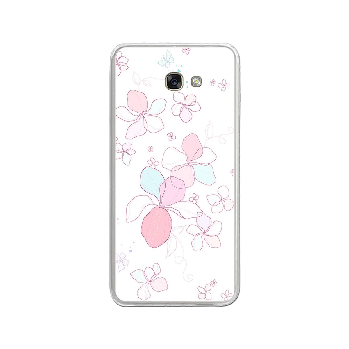 Funda Gel Tpu para Samsung Galaxy A3 (2017) Diseño Flores-Minimal Dibujos
