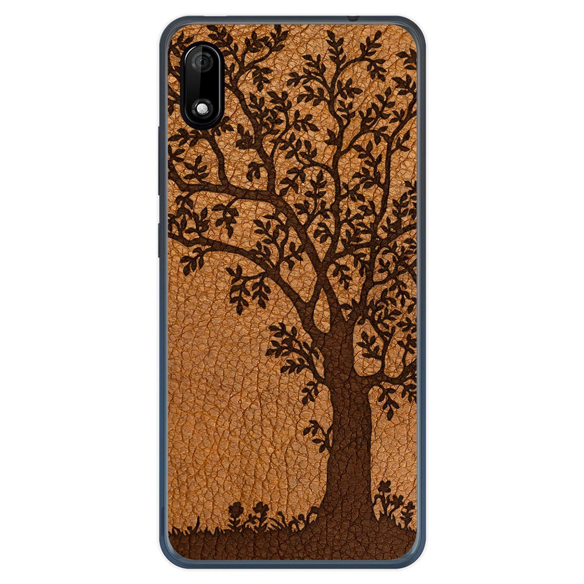 Funda Gel Tpu para Wiko Y70 diseño Cuero 03 Dibujos