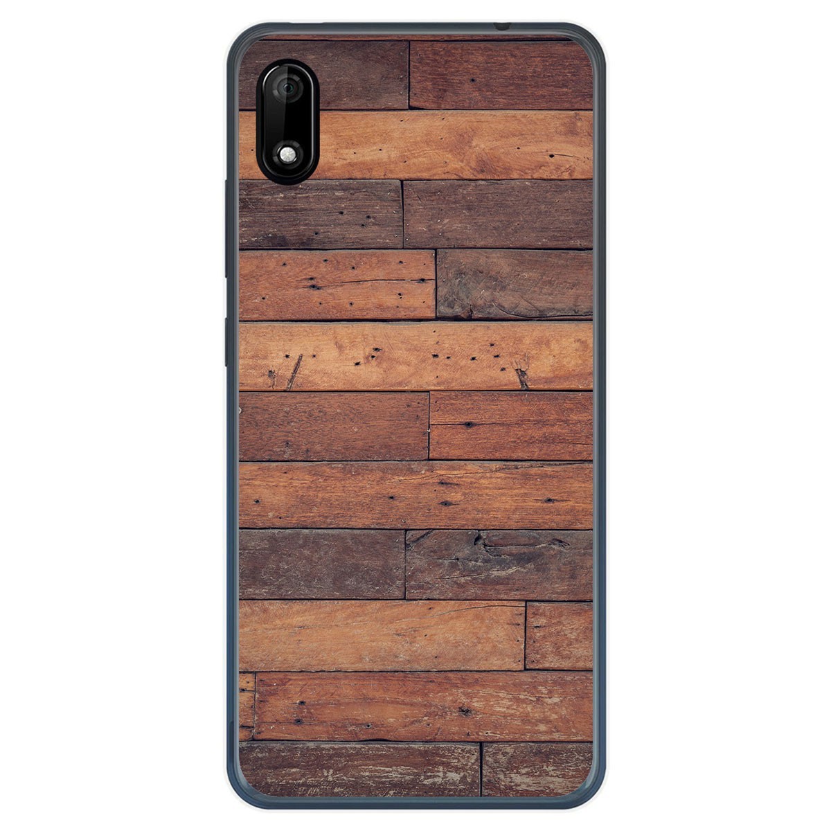 Funda Gel Tpu para Wiko Y70 diseño Madera 03 Dibujos